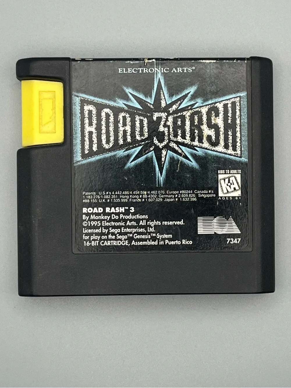 Road Rash 3 Sega Genesis cartridge